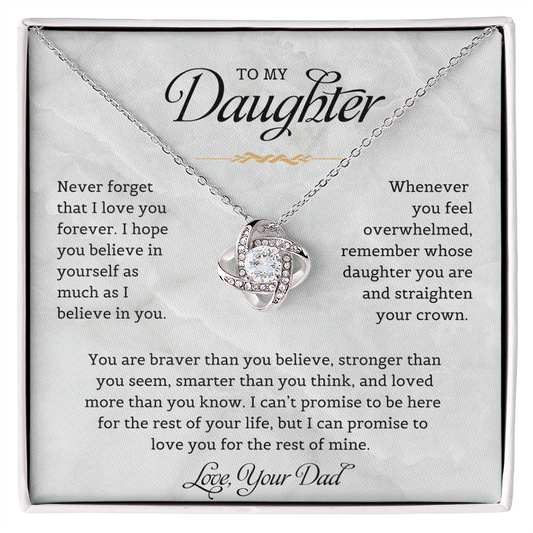 To My Daughter | Love Knot Necklace